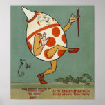 Vintage Humpty Dumpty on the Wall Dancing posters