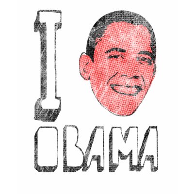 Vintage I Heart Obama T-Shirt by ismyhomeboy