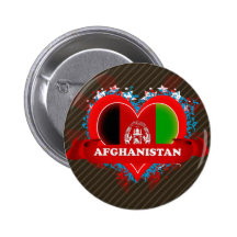Vintage I Love Afghanistan Button