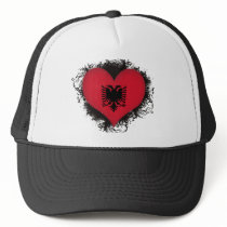 Vintage I Love Albania Trucker Hats