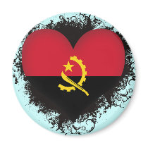 Vintage I Love Angola Refrigerator Magnet