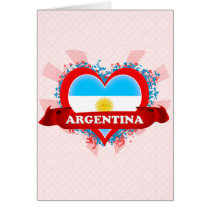 Vintage I Love Argentina Greeting Card