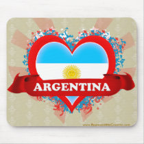 Vintage I Love Argentina Mouse Pad