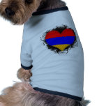 Vintage I Love Armenia Doggie Tshirt