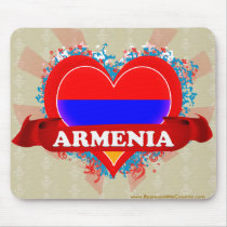 Vintage I Love Armenia Mouse Mats