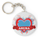 Vintage I Love Aruba keychains
