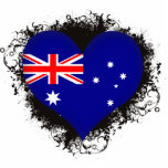 Vintage I Love Australia Cut Outs