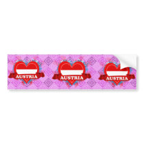 Vintage I Love Austria Bumper Sticker