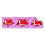 Vintage I Love Bahrain Bumper Sticker