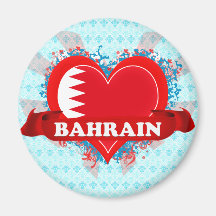 Vintage I Love Bahrain Refrigerator Magnet