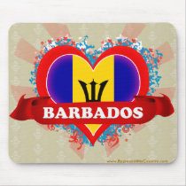 Vintage I Love Barbados Mouse Mat