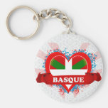 Vintage I Love Basque Key Chains