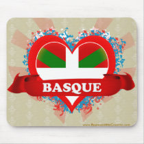 Vintage I Love Basque Mouse Pad
