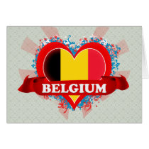 Vintage I Love Belgium Greeting Card