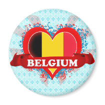 Vintage I Love Belgium Fridge Magnets