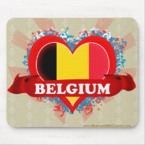 Vintage I Love Belgium Mousemat