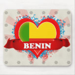 Vintage I Love Benin Mousepads