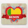 Vintage I Love Benin Mousepads