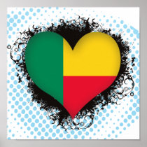 Vintage I Love Benin Print