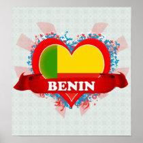 Vintage I Love Benin Print