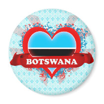 Vintage I Love Botswana Refrigerator Magnet