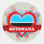 Vintage I Love Botswana Stickers