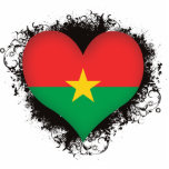 Vintage I Love Burkina Faso photo sculptures
