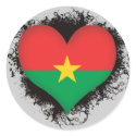 Vintage I Love Burkina Faso stickers