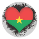 Vintage I Love Burkina Faso stickers