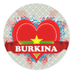 Vintage I Love Burkina stickers