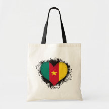 Vintage I Love Cameroon Canvas Bags