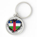 Vintage I Love Central African Republic keychains