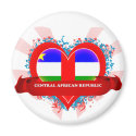 Vintage I Love Central African Republic magnets