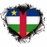 Vintage I Love Central African Republic photo sculptures