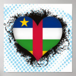 Vintage I Love Central African Republic posters