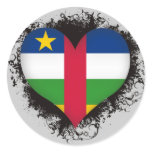 Vintage I Love Central African Republic stickers