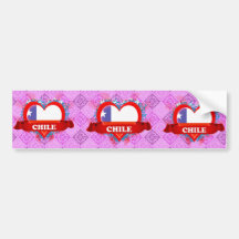 Vintage I Love Chile Bumper Stickers