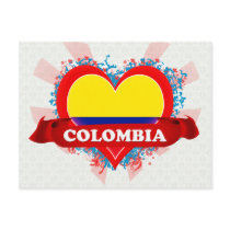 Vintage I Love Colombia Post Card