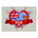 Vintage I Love Fiji Greeting Card