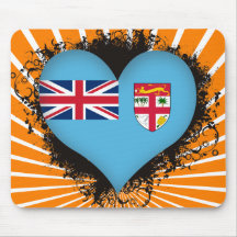 Vintage I Love Fiji Mousepads