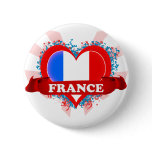 Vintage I Love France buttons
