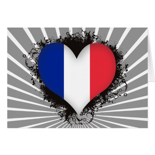 Vintage I Love France Card