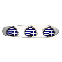 Vintage I Love Greece Custom Skate Board