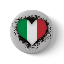 Vintage I Love Italy Button