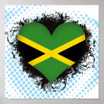 Vintage I Love Jamaica Poster