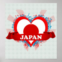Vintage I Love Japan Poster