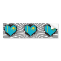 Vintage I Love Kazakhstan Bumper Stickers