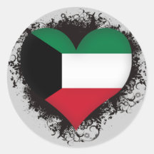Vintage I Love Kuwait Sticker