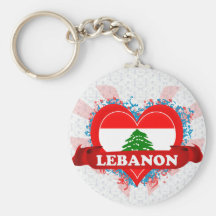 Vintage I Love Lebanon Key Chains