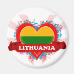 Vintage I Love Lithuania Fridge Magnet